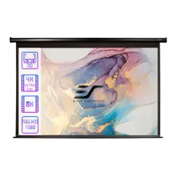 Elite Screens Pantallas De Proyección / Negro / 84" (186x105 / Plomo 20cm) / Maxwhite