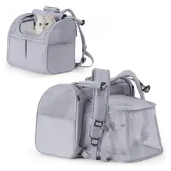 FurryFusion Bolsa elástica para gatos - Gris