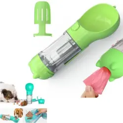 FurryFusion Botellas de agua para perros y gatos - Verde