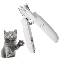 FurryFusion Cortaúñas para gatos con luz LED - 1 pieza