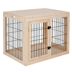 Jaula de madera Dog Palace para perros - 82 x 59 x 65,5 cm (An x Prof x Al)