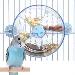 ZooVenture Comedero giratorio para pájaros y juguete - Azul
