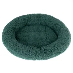 Cama Fluffy 2in1 para mascotas - Verde oscuro: 50 x 42 x 7,5 cm (L x An x Al)