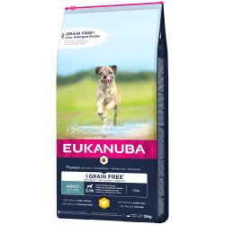 Eukanuba Grain Free Adult razas pequeñas y medianas con pollo - 12 kg