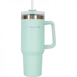 Flamingueo Vaso Térmico Azul Acero Inoxidable Bebidas Frías 24h Y Calientes 10h Capacidad 1.18l