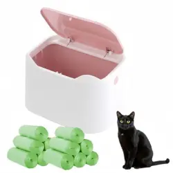 FurryFusion Arena para gatos en un cubo de basura - Rosa y blanco