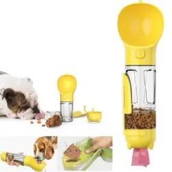 FurryFusion Botellas de agua para perros y gatos - AMARILLO