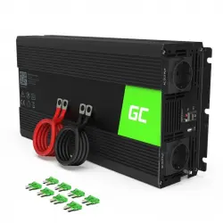 Green Cell InV24 Adaptador/Inversor de Corriente 1500W Negro