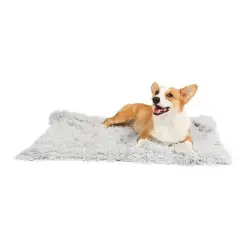 IntiMeg Manta suave y afelpada para perros - Gris claro