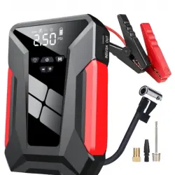 Klack Arrancador de Baterías para Coche con Compresor de Inflado de Ruedas, Linterna y Powerbank