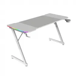 Mars Gaming MGD-X140RGB Mesa Ergonómica ARGB Mando Alfombrilla XXL Soportes Externos 140x60cm Blanco