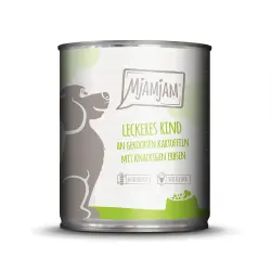 MjAMjAM Adult 6 x 800 g para perros - carne de vacuno con patatas cocidas