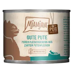 MjAMjAM Pur comida húmeda para gatos 6 x 200 g - puro rico pavo