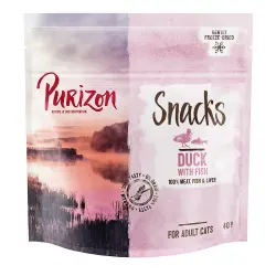 Purizon Snacks sin cereales pato con pescado para gatos - 40 g