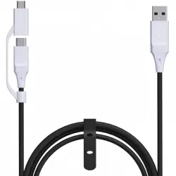 Raptor CC200 Cable USB 2.0 a USB-C/Micro USB 2.75m Blanco
