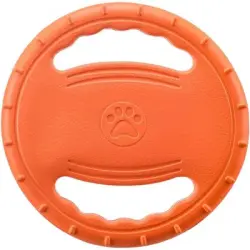 UAMLY Disco frisbee para perros con asas de espuma - naranja