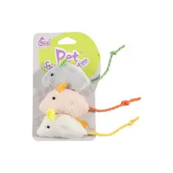 UAMLY s de peluche con forma de ratón para gatos - 3 piezas