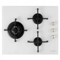 Universal Blue Maia W-Plus Placa de Gas 3 Zonas 60cm Cristal Blanco