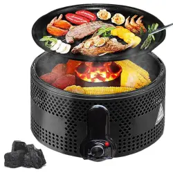 Bonplus Grill Portátil y Barbacoa de Carbón Sin Humo con Bolsa De Transporte