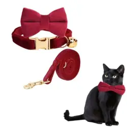 FurryFusion Collares y correas para gatos - Rojo S