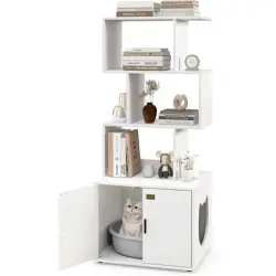 GIANTEX Armario para Gatos con Estante - 1 Mueble Arenero