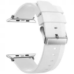 Ksix Buckle Correa Intercambiable, Compatible Con Series Urban Y Apple Watch 42/44/45/49mm, Blanco