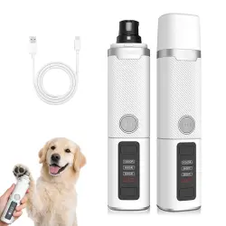 Limador de Uñas Eléctrico para Perros TheKingPet con Luz LED – 3 Velocidades, Silencioso y Recargable USB-C - 20cm x 12cm x 8 cm