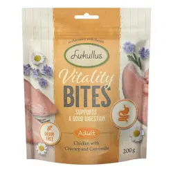 Lukullus Vitality Bites sin cereales snacks digestión con pollo - 200 g