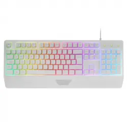 Mars Gaming Mk124 Teclado Ergonómico H-Mech FRGB Reposamuñecas Antighosting Español Blanco