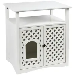 Mueble arenero kerbl para gatos color Blanco