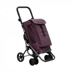 Playmarket Go Up Premium Carro De La Compra, 4 Ruedas, Plegable, Granate