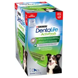 Purina Dentalife Active Fresh snacks dentales para perros medianos - 24 barritas
