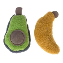 Set de juguetes Modern Living Arucas para gatos - Set de 2: aguacate y plátano