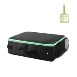 UAMLY Arenero de viaje para gatos - negro