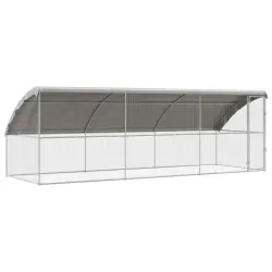 vidaXL Jaula Plateada para pájaros - 600 x 200 x 198.5 cm
