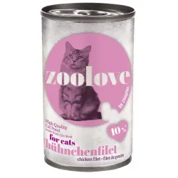 zoolove latas con pollo para gatos - 6 x 140 g