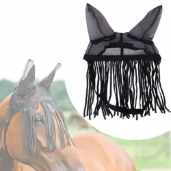 ZooVenture Manta antimoscas con protección para las orejas para caballos - 1 pieza