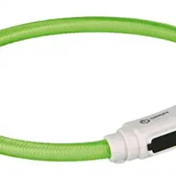 Collar luminoso para gatos con USB Verde