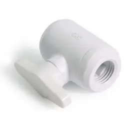Alphacool Eiszapfen 2-Way Ball Valve Válvula de Bola G1/4 Blanca