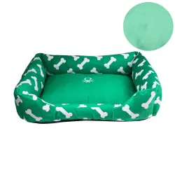 Benetton Cuna verde huesos para perros - M-65X50CM