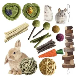 FurryFusion Conjunto de juguetes masticables para animales pequeños - Artículo 1
