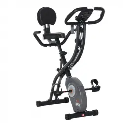 Homcom Bicicleta Estática Plegable Negra/Gris