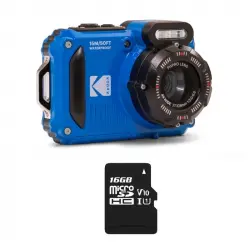 Kodak Pack PIXPRO WPZ2 Cámara Digital Sumergible 15m 16MP WiFi Azul + 1 Tarjeta SD 16GB