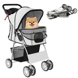 PawHut Carrito para Perro - Gris