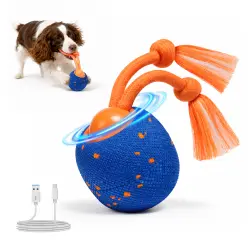 TheKingPet Robik Motion Interactive Ball | Pelota Interactiva Premium para Perros con Movimiento Automático, 3 Modos de Juego y USB-C - 11.5cm x 9cm x 9cm