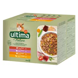 Ultima Nature comida húmeda para gatos - 48 x 85 g - Selección de carnes (vacuno, pavo, pollo, aves de corral)