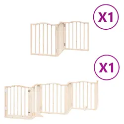 vidaXL Puerta Plegable Madera para perros - 50 x 90 x 2 cm