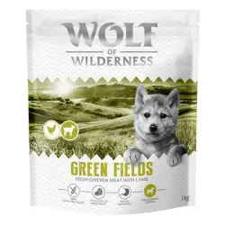 Wolf of Wilderness Junior «Green Fields» con cordero, sin cereales - 1 kg - Receta nueva