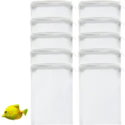 ZooVenture Paquete de 10 bolsas de filtro reutilizables para acuario - 20 * 30 cm