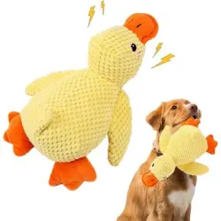 ZooVenture Pato de peluche con sonido, 32x28cm - Tamaño: 25 cm x 22 cm, Color: Amarillo
